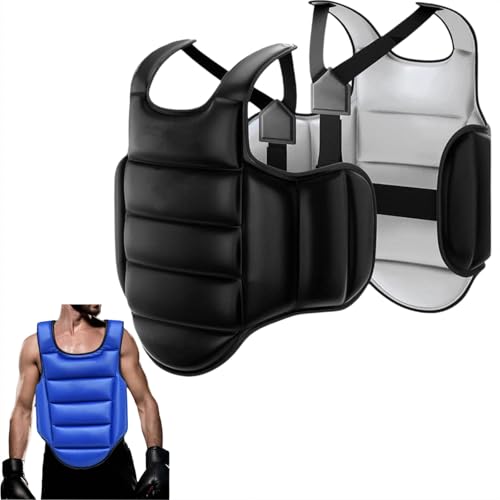 Boxen Brustschutz Kickboxen MMA Muay Thai Körperschutz Einstellbar Schlagschutz Pad Kampfsport Oberbauch Rippen Schutz Pad Bauchschutz für Training von Generisch
