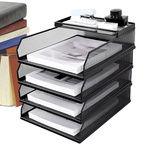 Briefablage Schreibtisch-Organizer,A4 Papier Mesh Dokumentenablage Ablagegestell | Schiebe-Funktion Ordnerablage Für Büro Homeoffice Schulungsraum Notizbuchablage Tisch Arbeitsplatz Briefablage Schreibtisch-Organizer,A4 Papier Mesh Dokumentenablage Ablagegestell | Schiebe-Funktion Ordnerablage Für Büro Homeoffice Schulungsraum Notizbuchablage Tisch Arbeitsplatz von Generisch