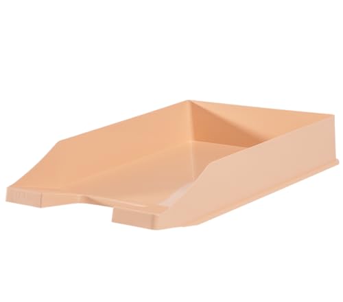 Briefablage klassisch/Basic für Format DIN A4 stapelbar, stabil (Peach, 10er Set) von Generisch