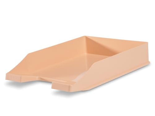Briefablage klassisch/Basic für Format DIN A4 stapelbar, stabil (Peach, 5er Set) von Generisch