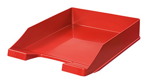 Briefablage klassisch/Basic für Format DIN A4 stapelbar, stabil (Rot, 2er Set) von Generisch