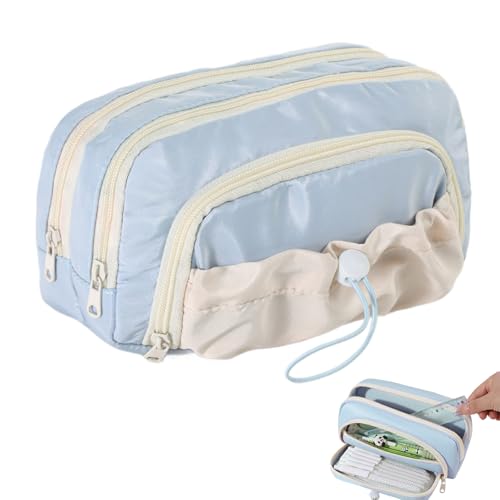 Briefpapierset - 9 -Zoll -Bleistiftbeutel für die Schule, Design mit Multi -Fach, niedlicher Stiftbeutel für Schüler und Kinder, Kordelschließung, Bürogebrauch, einfaches Tragen, alltägliche Schreibbe von Generisch