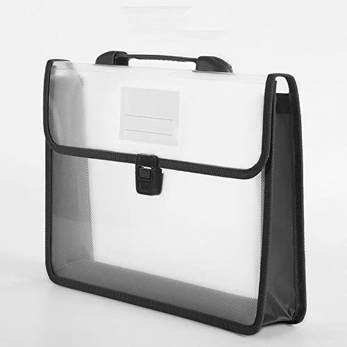 Brieftaschen-Plastikmappentaschen, Umschlag, A4-Aktenordner, Dokumententasche, Fächermappe mit Knopf, Bürobedarf (schwarz) von Generisch