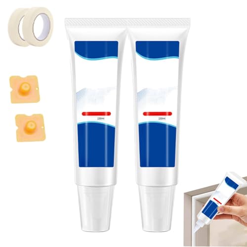 Britneed Edge Strip Anti-Detachment Glue, Kleber Gel Starkkleber mit Werkzeug, Exterior Corner Strip Adhesive Glues, Parkettkleber, Spezialkleber für Zierleisten, für verschiedene Oberflächen (2) von Generisch