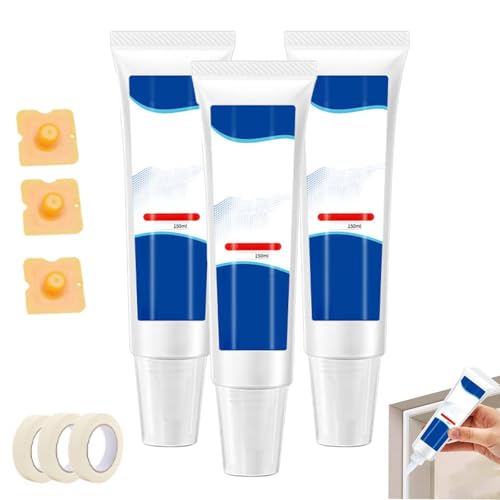 Britneed Edge Strip Anti-Detachment Glue, Kleber Gel Starkkleber mit Werkzeug, Exterior Corner Strip Adhesive Glues, Parkettkleber, Spezialkleber für Zierleisten, für verschiedene Oberflächen (3) von Generisch