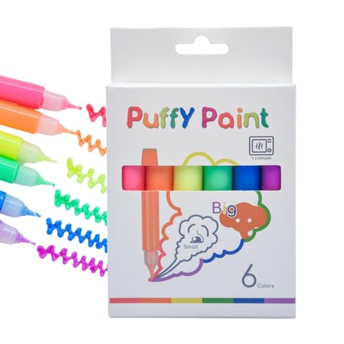 Bubble Pens für Kinder – Magische geschwollene Stifte | 6 Farben Kinder Zeichenstifte | Blasen-Zeichenstifte-Set | lustiger, kreativer Marker für Kinder ab 3 Jahren zum Zeichnen und Ausmalen Bubble Pens für Kinder – Magische geschwollene Stifte | 6 Farben Kinder Zeichenstifte | Blasen-Zeichenstifte-Set | lustiger, kreativer Marker für Kinder ab 3 Jahren zum Zeichnen und Ausmalen von Generisch