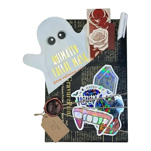 Buch-Date mit Geisterthema – Mystery-Lesepaket, Geschenkset mit Spuk-Taschenbuch | blindverpackter Horrorroman, Überraschungs--Box für das Date im Herbst, saisonales Partygeschenk, Aktivität f von Generisch