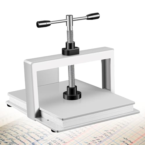 Buchpresse Maschine für Buchbinder, 8 mm Metalldruckplatte, 1500 kg Druck, ideal zum Pressen von Dokumenten, Büchern, Tickets, Briefmarken Buchpresse Maschine für Buchbinder, 8 mm Metalldruckplatte, 1500 kg Druck, ideal zum Pressen von Dokumenten, Büchern, Tickets, Briefmarken von Generisch