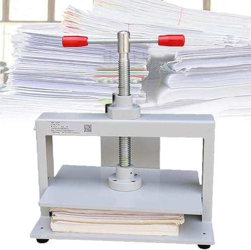 Buchpresse – Stahl Manuelle flache Papierbindemaschine zum Abflachen von Büchern, Papierpresswerkzeug von Generisch