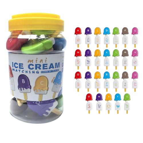 Buchstaben Matching Spiele - Buchstabenset, Sortierset | Stick Color Matching Game zur Worterkennung, Early Education Kinderinstrument Preschool Classr von Generisch