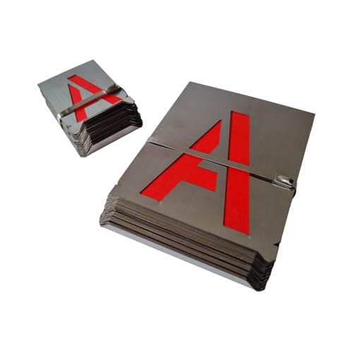 Buchstaben-Set Signier-Schablonen A-Z - 10 cm - 100 mm - Edelstahl Buchstaben-Set Signier-Schablonen A-Z - 10 cm - 100 mm - Edelstahl von Generisch