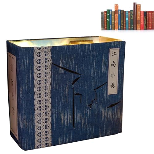Bücherregal- -Einsatz – Personalisierte Buchecken-Hülle, montierte Buchstützen-Display | DIYs kreatives Buchecken-Set mit Lichtern, dekoratives Bücherregal Geschenk für Leser, Jugendliche und von Generisch