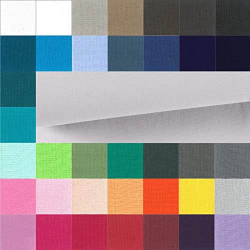Bündchen Meterware glatt - Bündchenstoff Uni - Schlauchware meliert - Bündchenware - Strickschlauch ÖkoTex 100 Klasse 1 * 25 cm x 70 cm (35 cm im Schlauch), Farbe: 061 hellgrau von Generisch