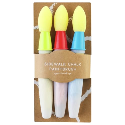 Bürgersteig- -Pinsel-Set – lustiges Kinder-Malpinsel-Set, buntes Malkreide-Pinsel-Set, kreative Zeichenpinsel für Outdoor-Abenteuer von Generisch
