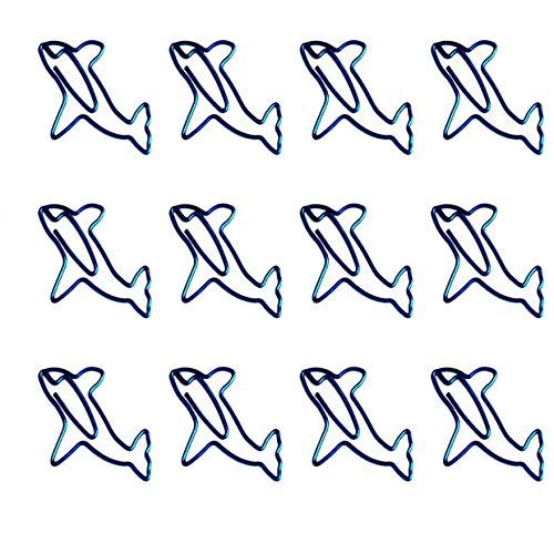 Büroklammern, Haifischform, Aktenklammern, Dokumente, Quittungen, Organisation, Schule, Bürobedarf, Metall, Blau, 4,7 x 2,9 x 0,1 cm, 12 Stück Büroklammern, Haifischform, Aktenklammern, Dokumente, Quittungen, Organisation, Schule, Bürobedarf, Metall, Blau, 4,7 x 2,9 x 0,1 cm, 12 Stück von Generisch