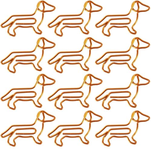 Büroklammern aus Metall, Dackel-Form, Mini-Notizklammern zur Herstellung von Lesezeichen, Zuhause, Büro, Schulbedarf, Geschenke für Hunde, Haustierliebhaber, Orange, 30 Stück Büroklammern aus Metall, Dackel-Form, Mini-Notizklammern zur Herstellung von Lesezeichen, Zuhause, Büro, Schulbedarf, Geschenke für Hunde, Haustierliebhaber, Orange, 30 Stück von Generisch