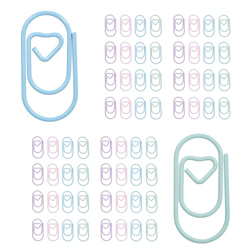 Büroklammern in Herzform, kleine und niedliche Büroklammern in Liebesform, in 4 Farben, für Bastelarbeiten, Scrapbooking, Hochzeitsdekoration, Dokumente, Notizen, Sortieren, Organisieren, für Schule Büroklammern in Herzform, kleine und niedliche Büroklammern in Liebesform, in 4 Farben, für Bastelarbeiten, Scrapbooking, Hochzeitsdekoration, Dokumente, Notizen, Sortieren, Organisieren, für Schule von Generisch