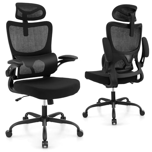 Bürostuhl aus Netzstoff, ergonomisch, hohe Rückenlehne, Drehstuhl mit Lendenwirbelstütze, Armlehnen und verstellbarer Kopfstütze, Liegestühle Bürostuhl aus Netzstoff, ergonomisch, hohe Rückenlehne, Drehstuhl mit Lendenwirbelstütze, Armlehnen und verstellbarer Kopfstütze, Liegestühle von Generisch