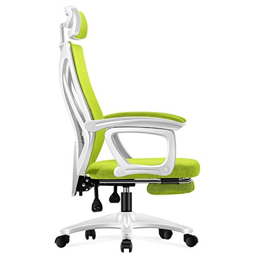 Bürostuhl mit hoher Rückenlehne, Netzstoff, mit Armlehnen und verstellbarer Kopfstütze, bequem zu liegen, mit Fußstütze, Gaming-Sitze, Traglast 150 kg von Generisch