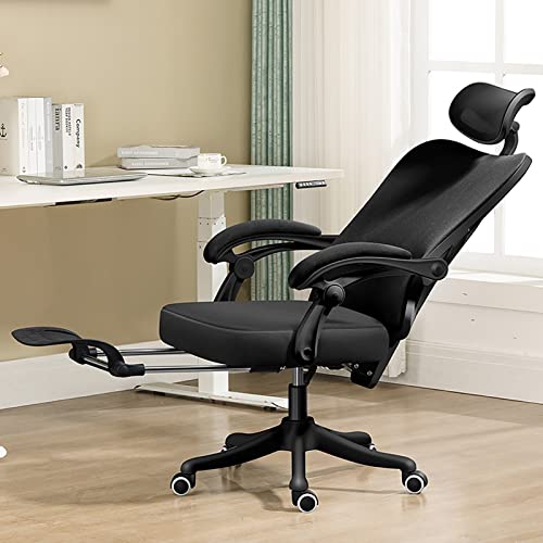 Bürostuhl mit hoher Rückenlehne, Netzstoff, mit Lendenwirbelstütze, ergonomischer Drehstuhl für Zuhause und Büro Bürostuhl mit hoher Rückenlehne, Netzstoff, mit Lendenwirbelstütze, ergonomischer Drehstuhl für Zuhause und Büro von Generisch