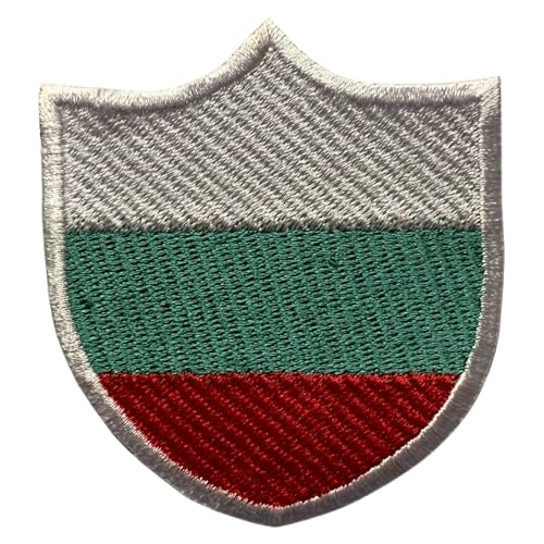 Bulgarien bestickter Schildflaggen-Aufnäher zum Aufbügeln/Aufnähen, Nationalsymbol, Militär-Patch für Kleidung, Rucksäcke, Mützen von Generisch