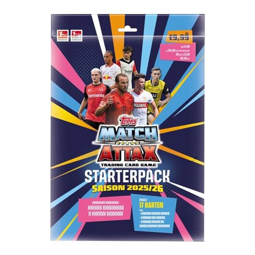 Bundesliga Sammelkarten 2025/26 | 1x STARTERPACK | Sammelset mit 27 Karten inkl. 2 Limited Edition Karten, Magazin, Mappe & Spielfeld | Fußball Trading Cards von Generisch