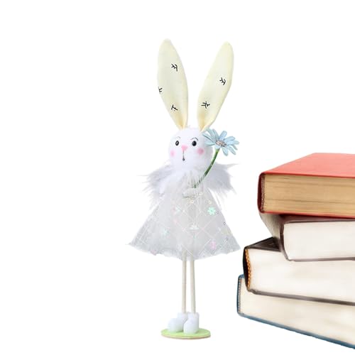 Bunny Tabletop Ornaments - Holding Flowers Easter Bunny Figure - Bunny Sculpture Decoration, Funny Table Collectible for Home, Studio, Restaurant von Generisch