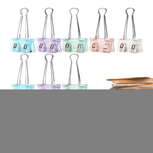 Bunte Binderklammern, faltbar, Mehrzweck-Büroklammern, tragbares Büroklammer-Set, verschleißfeste Binder-Clips für Zuhause, Schule, Studium, Klassenzimmer Bunte Binderklammern, faltbar, Mehrzweck-Büroklammern, tragbares Büroklammer-Set, verschleißfeste Binder-Clips für Zuhause, Schule, Studium, Klassenzimmer von Generisch