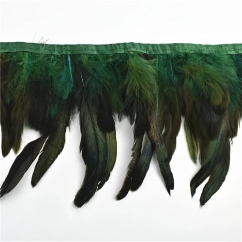 Bunte Hahnfedern, Besatz, Huhn, Fasan, Hühnerfedern, Fransen für Kleidung, Band, Nähen, Dekorationen, dunkel, EN8, 10 m Bunte Hahnfedern, Besatz, Huhn, Fasan, Hühnerfedern, Fransen für Kleidung, Band, Nähen, Dekorationen, dunkel, EN8, 10 m von Generisch