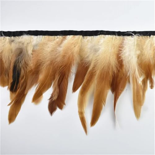 Bunte Hahnfedern, Besatz, Huhn, Fasan, Huhn, Feder, Fransen für Kleidung, Band, Nähen, Dekorationen, Gelb, Natur, 5 Meter Bunte Hahnfedern, Besatz, Huhn, Fasan, Huhn, Feder, Fransen für Kleidung, Band, Nähen, Dekorationen, Gelb, Natur, 5 Meter von Generisch