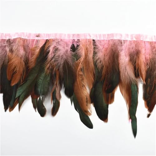 Bunte Hahnfedern, Besatz, Huhn, Fasan, Huhn, Feder, Fransen für Kleidung, Band, Nähen, Dekorationen, Pnnrk, 10 Meter Bunte Hahnfedern, Besatz, Huhn, Fasan, Huhn, Feder, Fransen für Kleidung, Band, Nähen, Dekorationen, Pnnrk, 10 Meter von Generisch