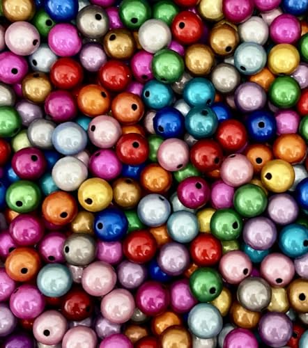Bunte Perlen 12mm in 3D-Optik, 50g Paket (ca. 55 Stück) zum Vorteilspreis, Miracle beads, Wunderperlen von Generisch