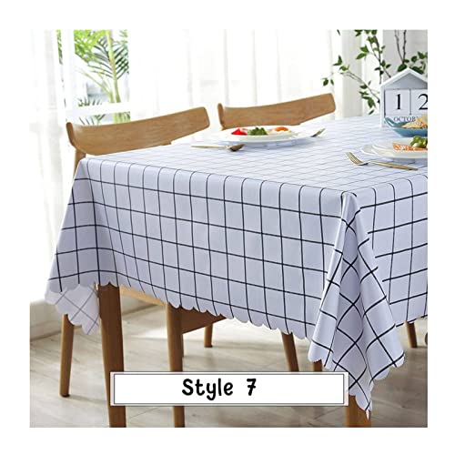 Bunte Tischdecke – Rechteckige Tischdecke für den Außenbereich, italienisches wasserdichtes Leinen, 135 x 180 cm, perfekt für Esstischpartys und Heimdekoration, Tischschutz, stilvolles Design. von Generisch