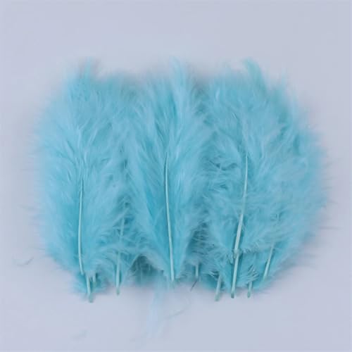 Bunte flauschige Federn zur Schmuckherstellung, Federn zum Basteln, Kleidung, Dekoration, Pfauenblau, 100 Stück, 50/100 Stück Bunte flauschige Federn zur Schmuckherstellung, Federn zum Basteln, Kleidung, Dekoration, Pfauenblau, 100 Stück, 50/100 Stück von Generisch