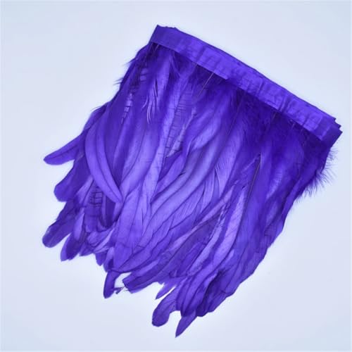 Buntes Federband auf Band, Federn zum Basteln, Nähen, Dekoration, Lila, 15–20 cm, 2 m Buntes Federband auf Band, Federn zum Basteln, Nähen, Dekoration, Lila, 15–20 cm, 2 m von Generisch