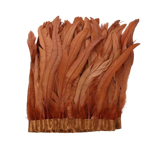 Buntes Federband für Bastelarbeiten, Basteln, Hochzeitskleid, Nähen, Basteln, Dekoration, Braun, 20–25 cm, 2 m Buntes Federband für Bastelarbeiten, Basteln, Hochzeitskleid, Nähen, Basteln, Dekoration, Braun, 20–25 cm, 2 m von Generisch