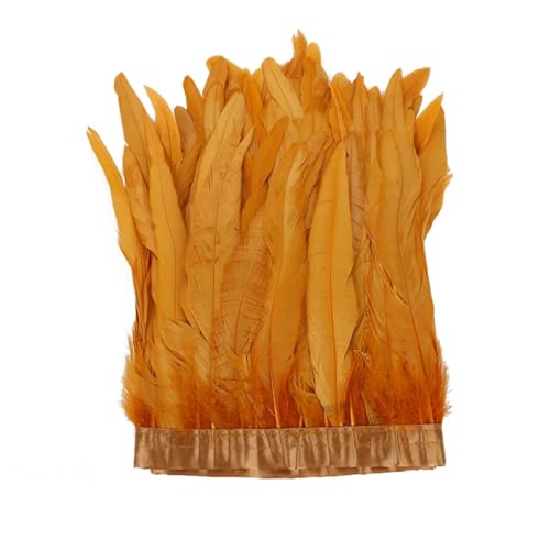 Buntes Federband für Bastelarbeiten, Basteln, Hochzeitskleid, Nähen, Basteln, Dekoration, goldfarben, 30–35 cm, 2 m Buntes Federband für Bastelarbeiten, Basteln, Hochzeitskleid, Nähen, Basteln, Dekoration, goldfarben, 30–35 cm, 2 m von Generisch