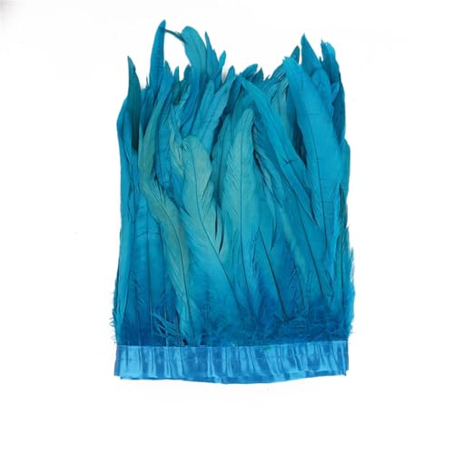 Buntes Federband für Bastelarbeiten, Hochzeitskleid, Nähen, Basteln, Dekoration, Seeblau, 15–20 cm, 2 m Buntes Federband für Bastelarbeiten, Hochzeitskleid, Nähen, Basteln, Dekoration, Seeblau, 15–20 cm, 2 m von Generisch