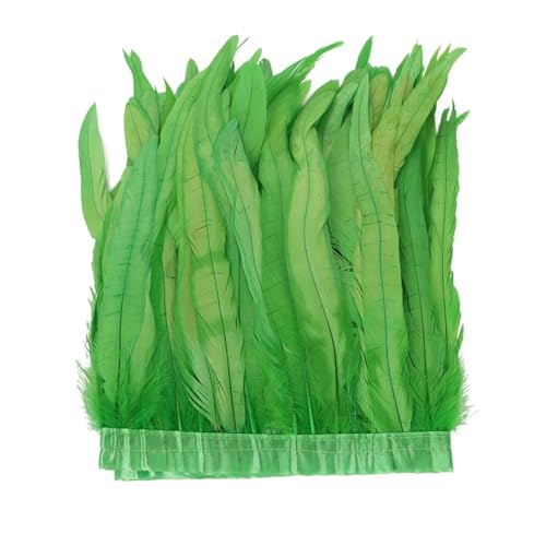 Buntes Hahnschwanz-Federband für Bastelarbeiten, Dekoration, Federborte, für Hochzeit, Party, Kleidung, Obst, EN8, 30–35 cm, 2 m Buntes Hahnschwanz-Federband für Bastelarbeiten, Dekoration, Federborte, für Hochzeit, Party, Kleidung, Obst, EN8, 30–35 cm, 2 m von Generisch