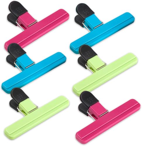 Buntes Lebensmittelbeutel-Clip-Set, 6 Stück, Verschlussklemmen für Küche, Snacks, Müsli und Aufbewahrung Buntes Lebensmittelbeutel-Clip-Set, 6 Stück, Verschlussklemmen für Küche, Snacks, Müsli und Aufbewahrung von Generisch