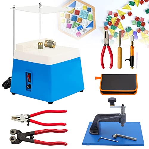 Buntglas-Starter-Kit mit Schleifer und Schneider, wesentliche Werkzeuge für Anfänger in DIY-Glaskunstprojekten von Generisch