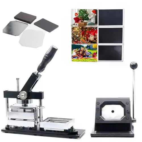 Button Maker Maschine mit Magnetpresse und Kartenschneider zum Erstellen individueller rechteckiger Magnete Button Maker Maschine mit Magnetpresse und Kartenschneider zum Erstellen individueller rechteckiger Magnete von Generisch