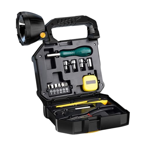Camping-Licht, wiederaufladbar, Camping-Taschenlampe, wiederaufladbar mit Werkzeugset, heller Strahler, Flutlicht für Autoreparatur, Wandern, Outdoor, Stromausfall, Nacht Camping-Licht, wiederaufladbar, Camping-Taschenlampe, wiederaufladbar mit Werkzeugset, heller Strahler, Flutlicht für Autoreparatur, Wandern, Outdoor, Stromausfall, Nacht von Generisch