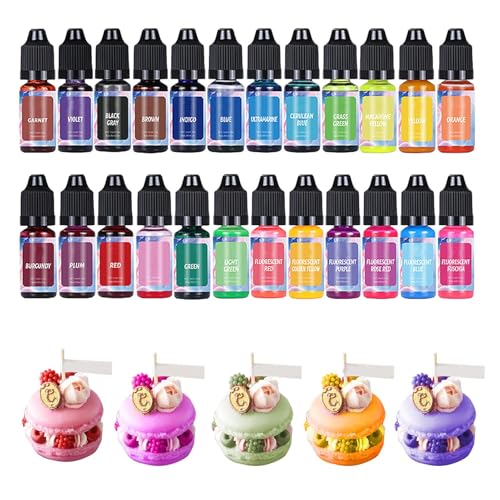 Candle Making Dye, Soy Wax Color Pigments, Liquid Candle Coloring, 18/24 Shades Bright Color,s For Crafts, Lip Gloss, Resin, Nail Art Projects Easy To Disperse And Penetrat 10ml/0.35oz Candle Making Dye, Soy Wax Color Pigments, Liquid Candle Coloring, 18/24 Shades Bright Color,s For Crafts, Lip Gloss, Resin, Nail Art Projects Easy To Disperse And Penetrat 10ml/0.35oz von Generisch