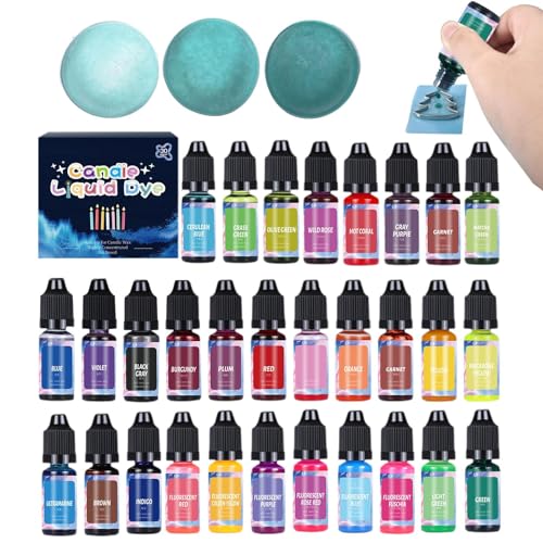 Candle Making Dye Colors, Soy Wax Pigment Liquid, 18 Or 24 Color Set, Candle Coloring, For Lip Gloss, Epoxy Resin & Nail Polish, Vibrant Pigments, Easy To Use & Blend: Candle Making Dye Colors, Soy Wax Pigment Liquid, 18 Or 24 Color Set, Candle Coloring, For Lip Gloss, Epoxy Resin & Nail Polish, Vibrant Pigments, Easy To Use & Blend: von Generisch
