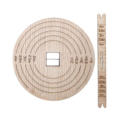 Candle Wick Halter - Holzkerzenglas -Wick -Zentrierwerkzeug Für Kerzen Machen | Langlebige 2-Pack-Bastelausrüstung Mit Einfacher Docht-Ausrichtung Für Home Duft Spa Meditation Party Geschenk 4.33x4.33 von Generisch