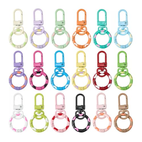 Candy Color Spring Keychain - Cute DIY Candy Keychain, Colorful Lobster Claw Clasps, For Bags Toy Accessories (18Pcs) von Generisch