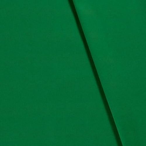 Canvas Stoff Meterware - stabile Baumwolle Uni, reißfester Taschenstoff - schwerer Baumwollstoff - Trachtenstoff - Panama *Ab 50cm, Farbe: 025 grün von Generisch