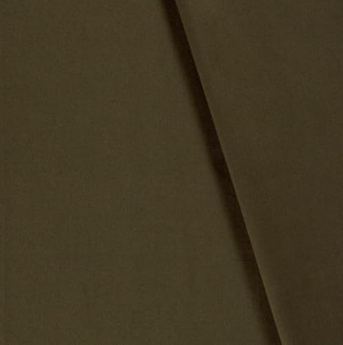 Canvas Stoff Meterware - stabile Baumwolle Uni, reißfester Taschenstoff - schwerer Baumwollstoff - Trachtenstoff - Panama *Ab 50cm, Farbe: 026 olive von Generisch