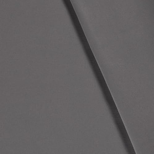 Canvas Stoff Meterware - stabile Baumwolle Uni, reißfester Taschenstoff - schwerer Baumwollstoff - Trachtenstoff - Panama *Ab 50cm, Farbe: 063 mittelgrau von Generisch
